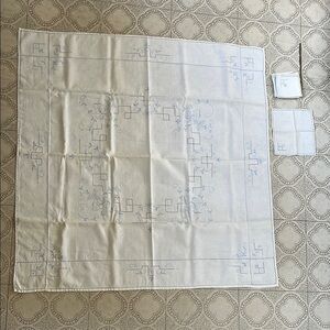 Embroidered Tablecloth and Napkins Set